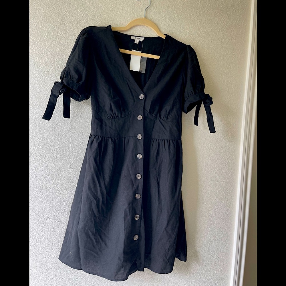 (2 for $20) New black mini black dress. Size L